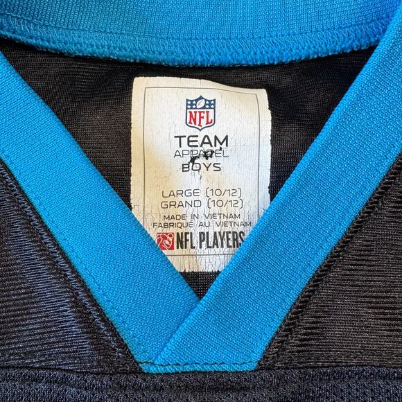 Carolina Panthers Cam Newton On Field Jersey Youth L 10/12 Black NFL - Picture 2 of 6